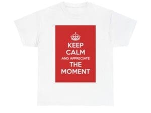 Keep Calm & appreciate the moment unisex heavy cotton tee