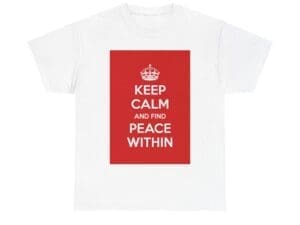Keep Calm & find peace within unisex heavy cotton tee