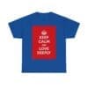 Keep Calm & love deeply unisex heavy cotton tee Royal 5XL