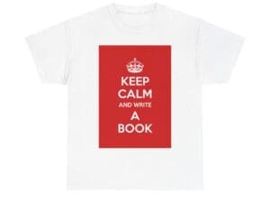 Keep Calm & white a book unisex heavy cotton tee
