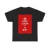 Keep Calm it's a boy unisex heavy cotton tee Black 5XL