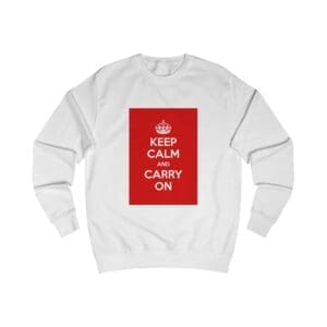 Keep Calm and Carry On Sweatshirt Arctic White 5XL