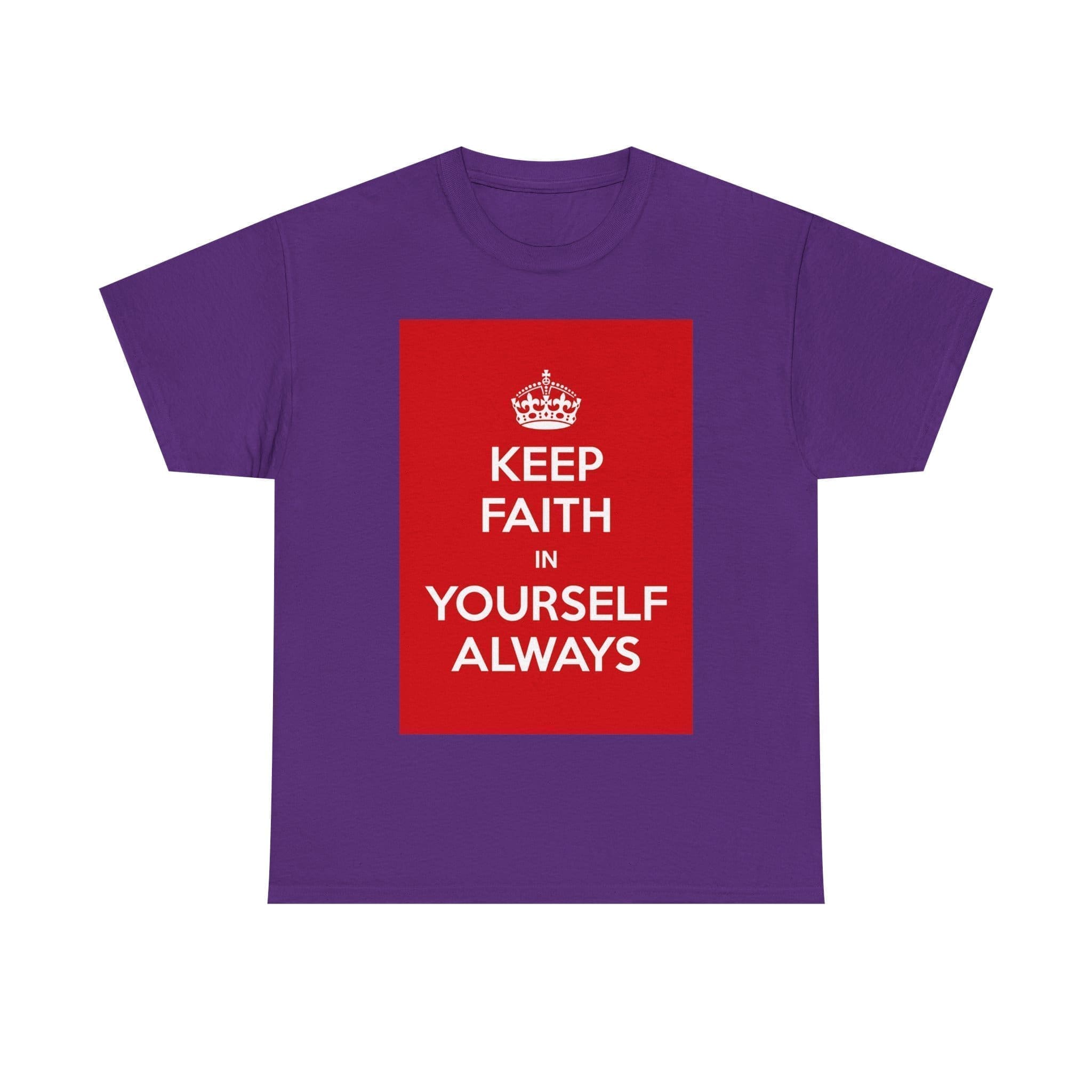 Keep Faith in yourself always unisex heavy cotton tee Purple 2XL