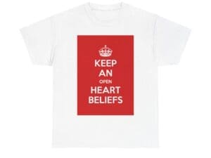 Keep An open heart beliefs unisex heavy cotton tee