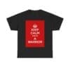 Keep Calm & be a warrior unisex heavy cotton tee Black 5XL