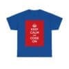 Keep Calm & code on unisex heavy cotton tee Royal 5XL