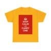 Keep Calm & carry one unisex heavy cotton tee Gold 5XL
