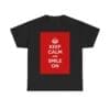 Keep Calm & smile on unisex heavy cotton tee Black 5XL