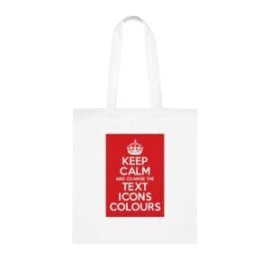 Keep Calm customizable Tote Bags White One size