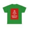 Keep Calm & breathe deeply unisex heavy cotton tee Irish Green 3XL