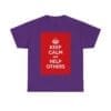 Keep Calm & help others unisex heavy cotton tee Purple 2XL
