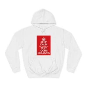 Keep Calm customizable hoodie Arctic White 2XL