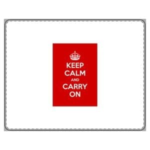 Keep Calm and Carry On PU Leather Mouse Mat