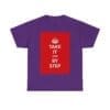 Take it step by step unisex heavy cotton tee Purple 2XL