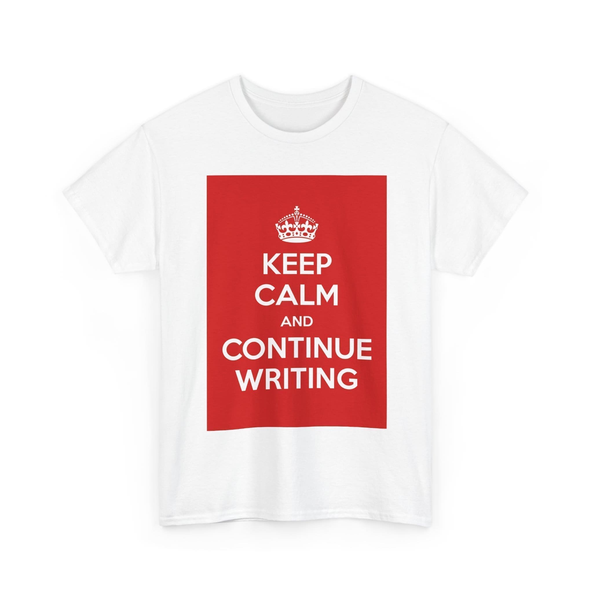 Keep Calm & continue writing unisex heavy cotton tee  _3_2048.jpeg