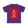 Keep Calm & keep going unisex heavy cotton tee Purple 2XL