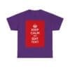 Keep Calm & edit text unisex heavy cotton tee Purple 2XL
