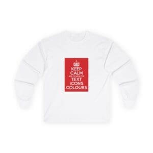 Keep Calm customizable long sleeve tee White 2XL