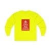 Keep Calm customizable long sleeve tee Safety Green 2XL