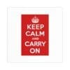 Keep Calm and Carry On Silk Poster  24″ x 24″