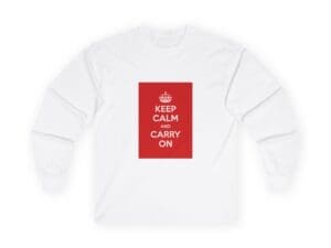 Keep Calm and Carry On long sleeve tee