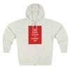 Keep Calm and Carry On Zip Hoodie Oatmeal Heather 2XL