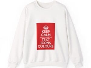 Keep Calm customizable crewneck sweatshirt