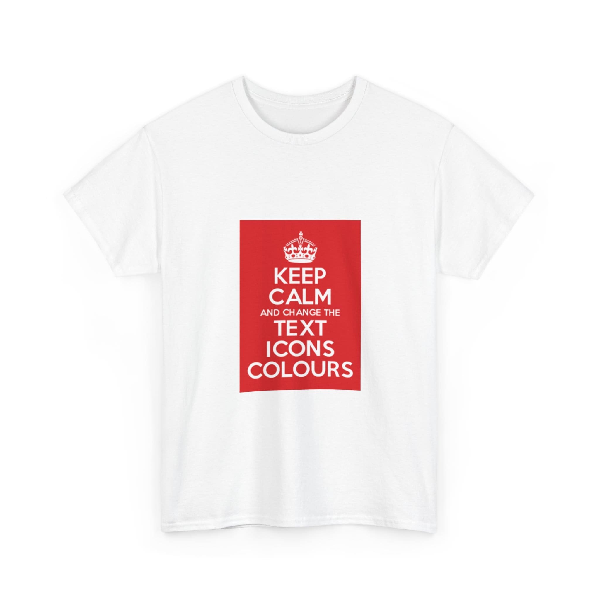 Keep Calm customizable T-Shirt cotton tee - Image 3