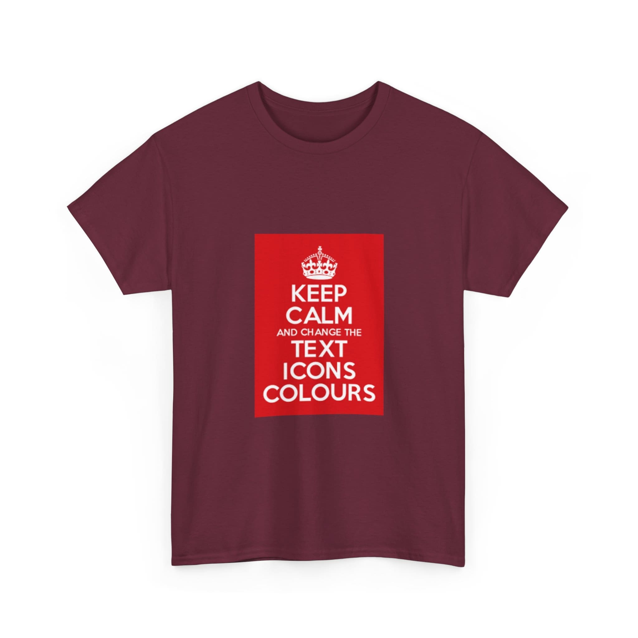 Keep Calm customizable T-Shirt cotton tee - Image 19