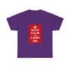 Keep Calm and Carry On T-Shirt Purple 2XL Keep Calm and Carry On T-Shirt Purple 2XL