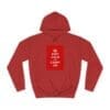 Keep Calm and Carry On hoodie Fire Red 2XL