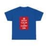 Keep Calm and Carry On T-Shirt Royal 5XL Keep Calm and Carry On T-Shirt Royal 5XL