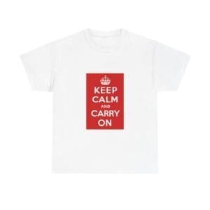 Keep Calm and Carry On T-Shirt-white